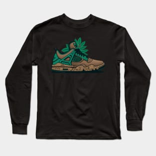 Step into Sustainability with Our Cartoon Style Sneaker Long Sleeve T-Shirt